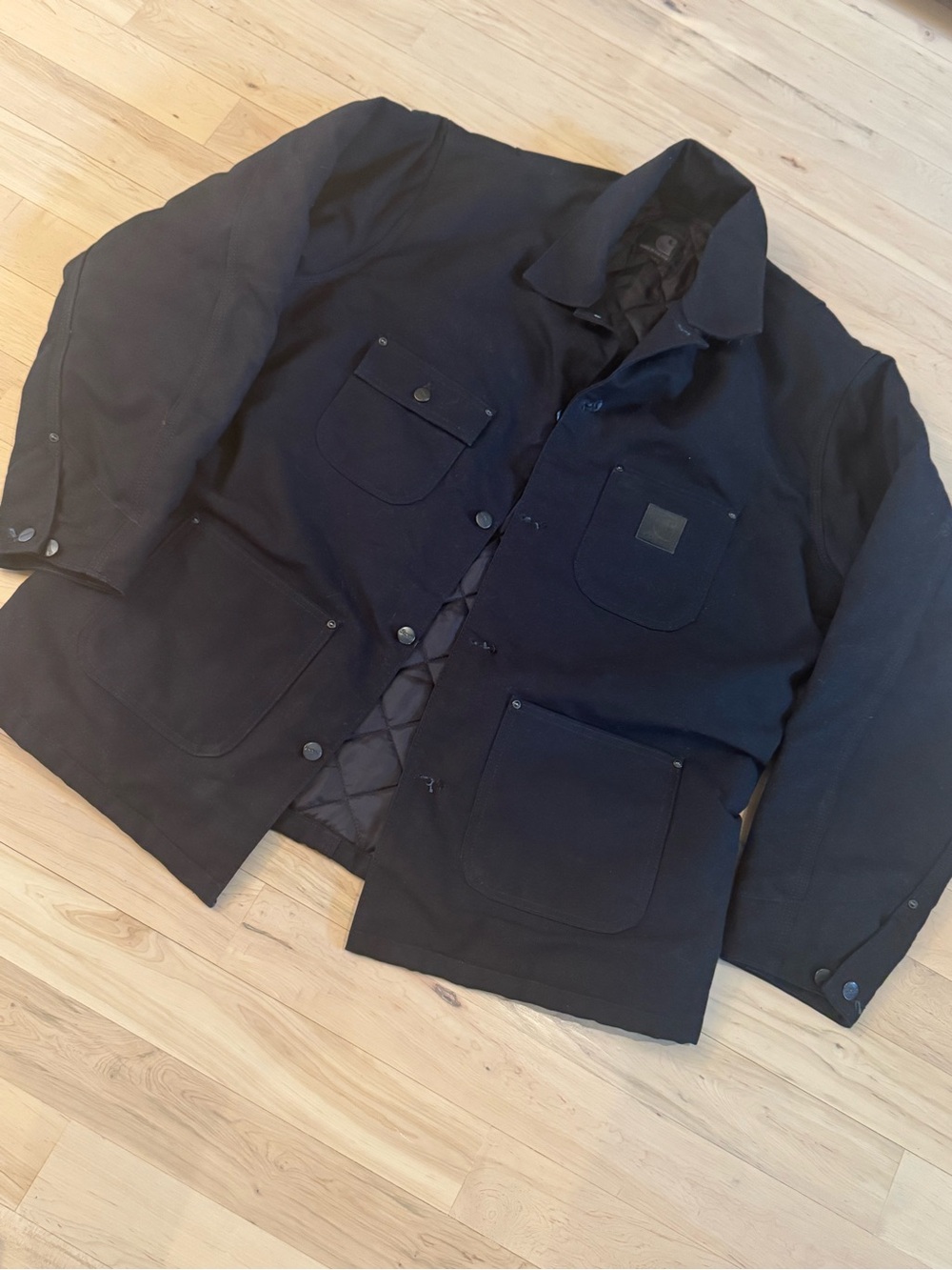 Rare Carhartt X Imported From Detroit Chrysler Work Jacket Made USA-L-Blackout